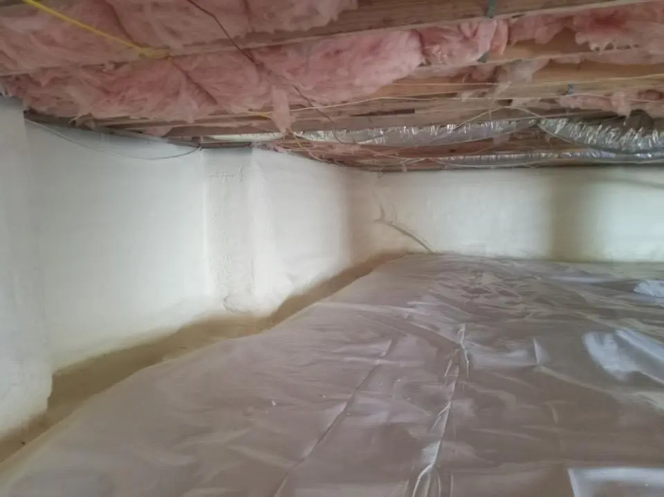 Crawl space encapsulation with closed-cell spray foam for Spray Foam Roofing Repair in Greensburg